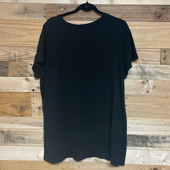 The Rolling Stones size 3 Black T-Shirt with Red Lips and Cheetah Print Tongue - Picture 5 of 5